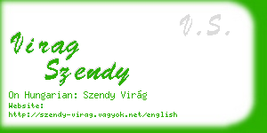 virag szendy business card